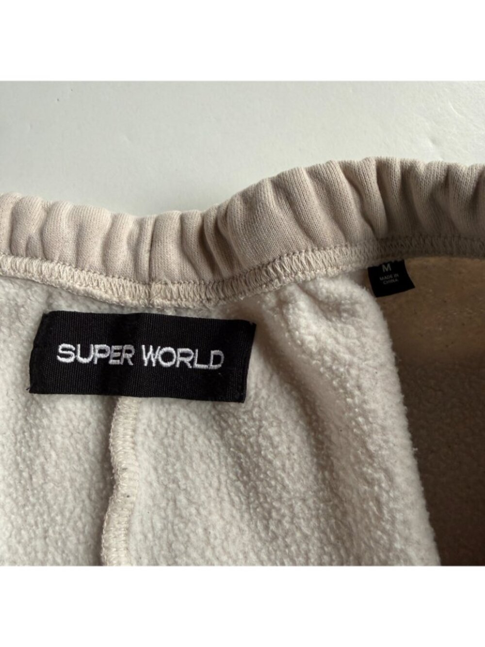 ARITZIA Super World Fleece Sweatpants - Sand Beige - Unisex Medium - Picture 2 of 5